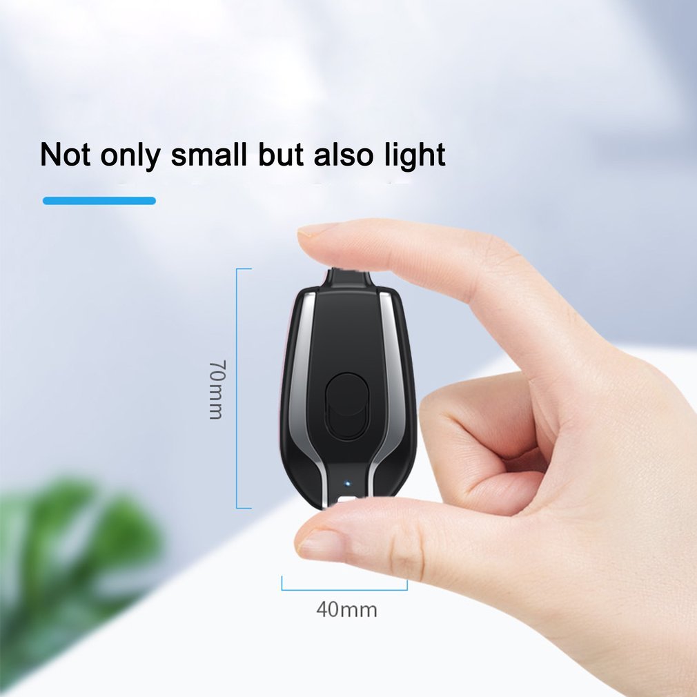 Mini Power Bank Keychain Charger – Fast Charging Backup Battery Pack - Markety Way