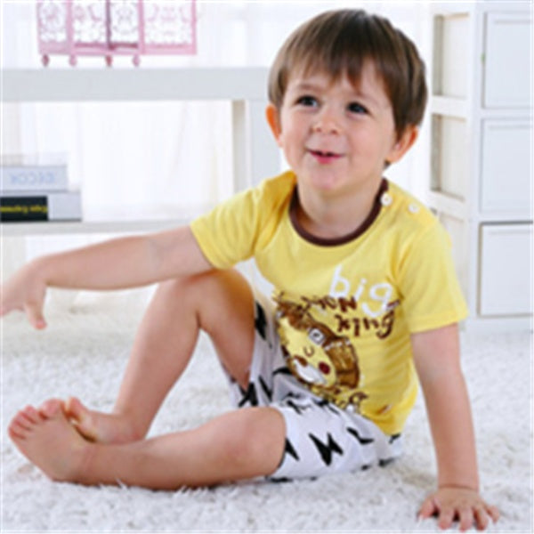 Cartoon T-Shirt & Casual Clothing Set for Baby Boys and Girls