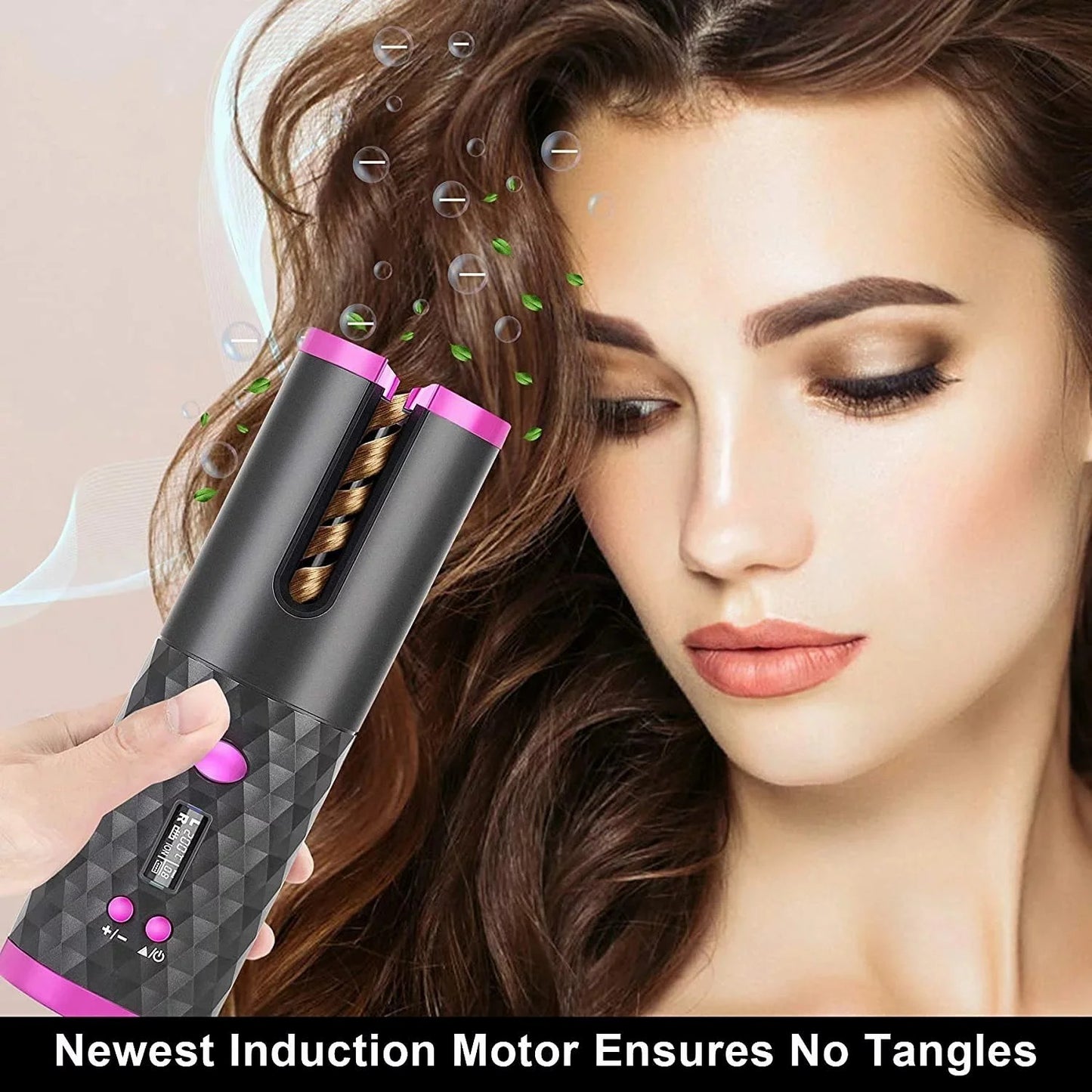 Rechargeable Automatic Hair Curler – Portable Ceramic Curling Iron