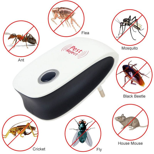 Electronic Ultrasonic Mosquito & Pest Repeller – Rechargeable, EU/US Plug