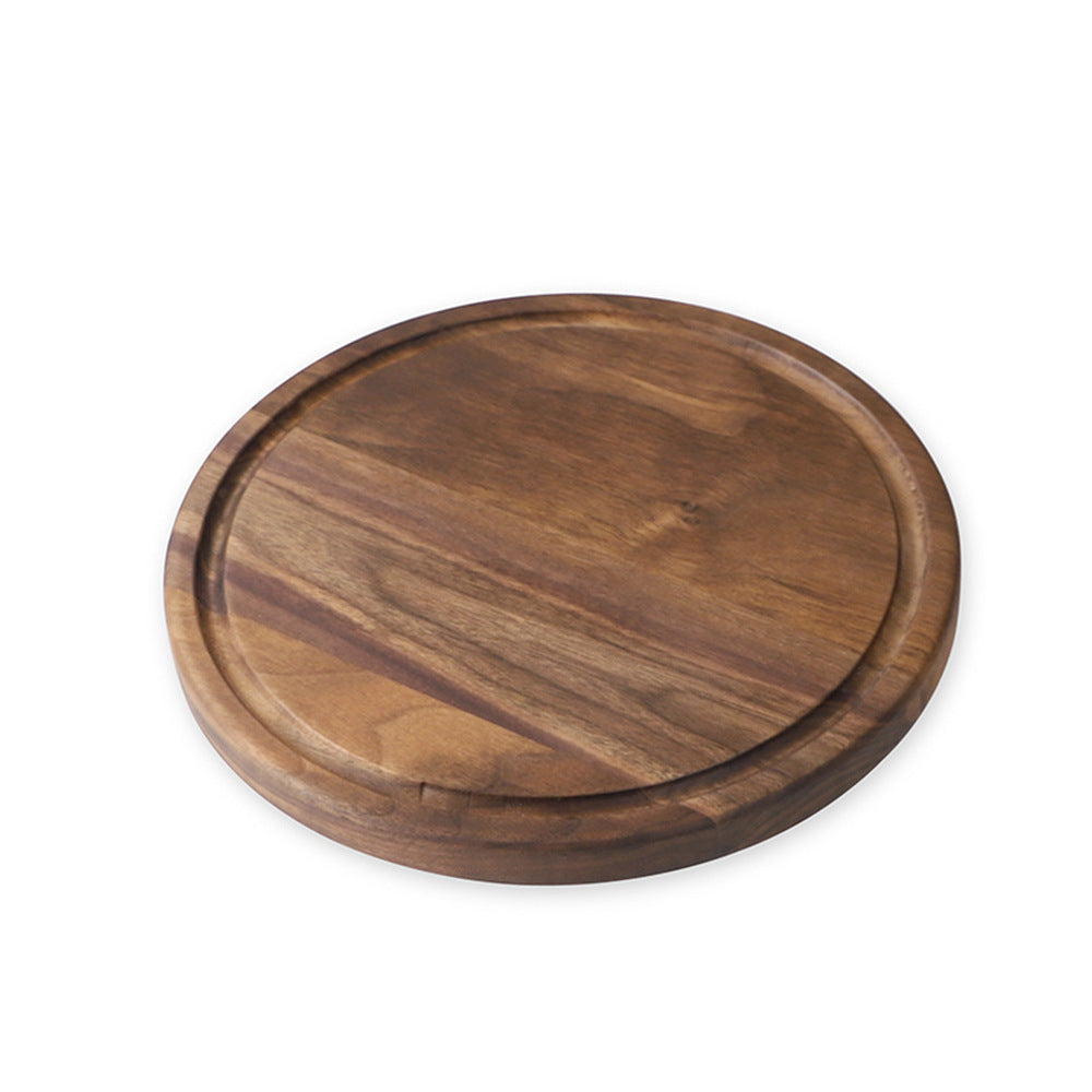 Black Walnut Wood Cutting Board — Creative Whole Tray Fruit & Kitchen Chopping Block