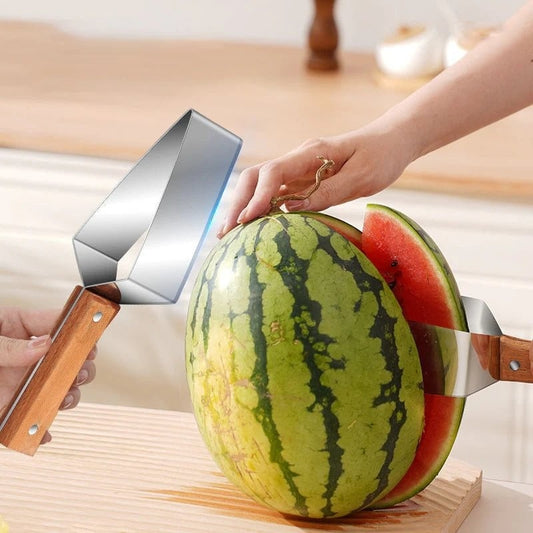 Watermelon Splitter 430 Stainless Steel Melon Cutter Fruit Knife Kitchen Gadget