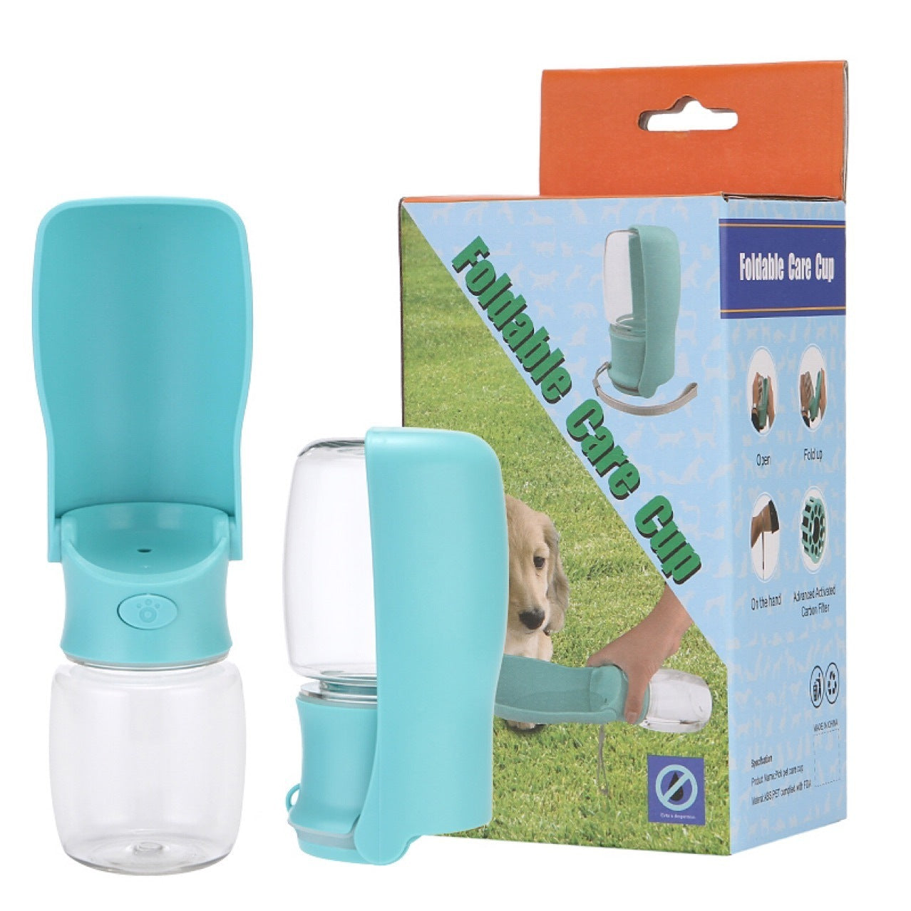 Portable Dog Water Bottle – Foldable Pet Dispenser for Travel & Outdoors