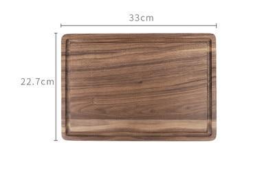 Black Walnut Wood Cutting Board — Creative Whole Tray Fruit & Kitchen Chopping Block