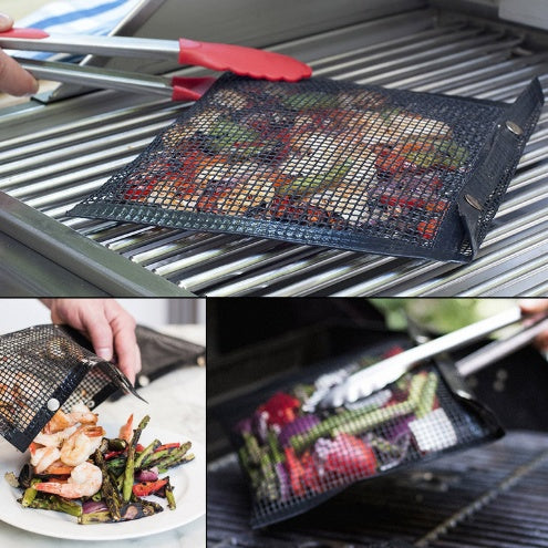 Reusable BBQ Grill Mesh Bag Non-Stick Barbecue Baking Mat Outdoor Picnic Cooking Tool