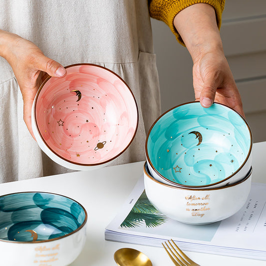 Ceramic Breakfast & Salad Bowl Cute Eating Bowl