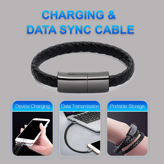 Stylish Bracelet USB Charging Cable – For iPhone 14/13, USB-C & Micro