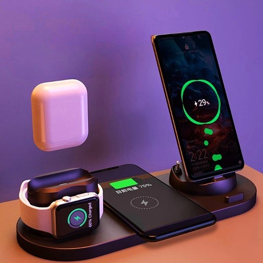 Wireless Charging Dock Station – Fast Charger for iPhone Phone, and Apple Watch - Markety Way